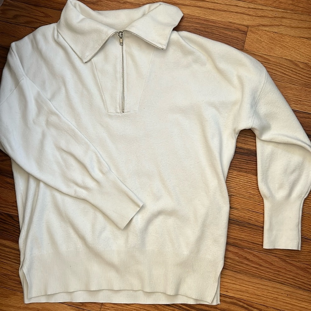 Abercrombie & Fitch A&F Collection Zip Pullover Sweater